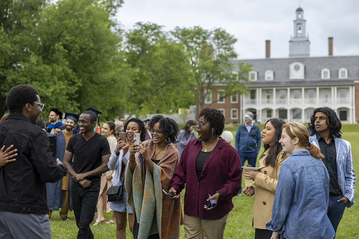Image of graduates on Commons Lawn